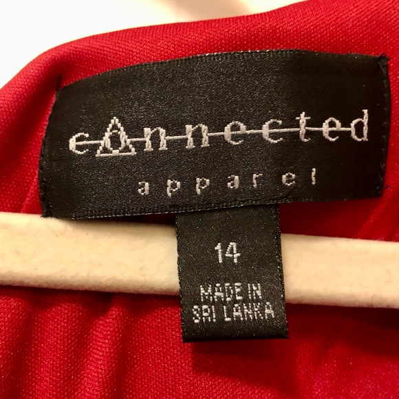 Red Satiny Holiday Dress NWT Size 14 Christmas Festive Cocktail Party Dress - Picture 4 of 7